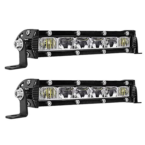 LED Phare 12v 24v, 2PCS 30W 17cm Projecteur Spot Phare de Travail Longue Portee LED Phare LED MotoVoiture Barre LED Feux de Travail Lampe de Travail pour Truck ATV SUV IP68 Cover
