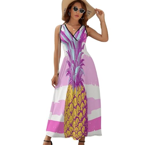 Robe de plage élégante imprimé ananas pour vos vacances au soleil