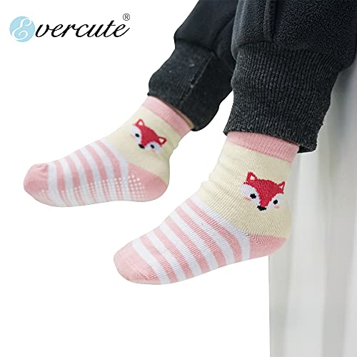 Evercute Toddler Girls Grip Socks 12 Pack Boys Non Slip Socks For Kids Anti Skid #TOP4