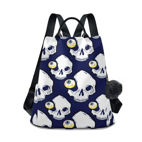 Sac à dos tendance femme imprimé dessin animé squelette sac à main élégant à poches