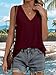 Phophila Tank Tops for Women Loose Fit Casual Sleeveless V Neck Blouses Burgundy Birthday Outfits Sexy Summer Fashion Flattering Shirts S