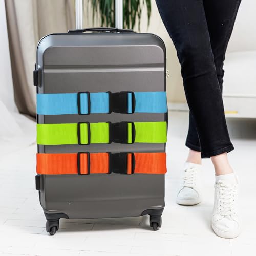 12 Pack Luggage Straps Suitcase Belts Straps Wide Adjustable Packing Straps Travel Belts Accessories for Business Traveling Packing 6