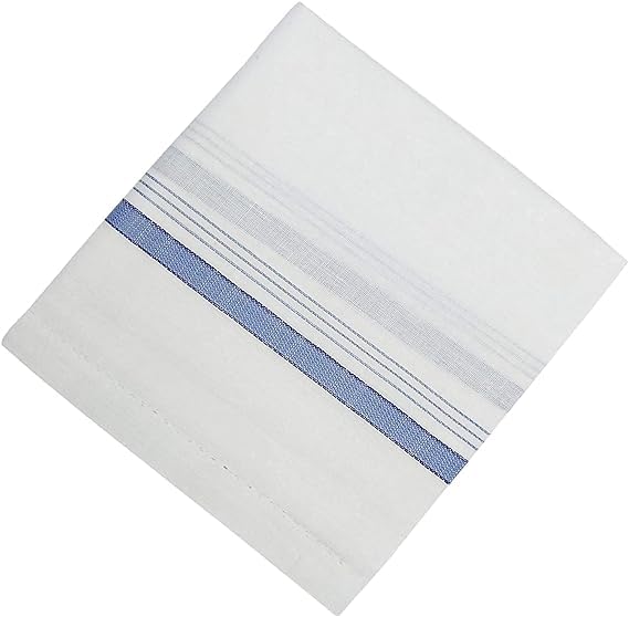 Kolva Cotton Premium Collection Handkerchief|Easy Wash & Solid White Colour (Pack of 12) 3