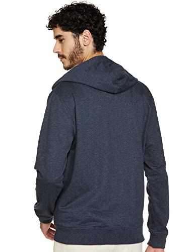 Image of Max Men Poly Cotton Solid Hooded Athleisure Sweatshirt