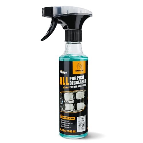NUAN All Purpose Degreaser for Car and House, Lemon Scent, Heavy-Duty Cleaning Spray, Quick Stain...