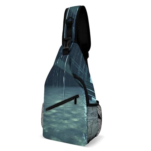 Mochila tipo bandolera blanca para deporte y senderismo