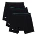 Lacoste Men's 3-Pack Essentials Cotton Boxer Brief, Black, Large