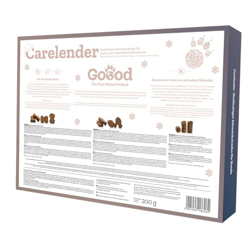 Goood Adventskalender - Getreidefreie Snacks, Ideal zum Verwöhnen, Ohne Zuckerzusatz und Zusatz von Konservierungsstoffen, DREI Verschiedene Sorten köstlicher Hundeleckerlies