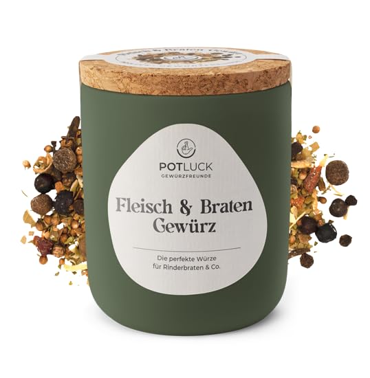 POTLUCK | Fleisch & Braten Gewürz | Gewürzmischung im Keramiktopf | 55g | Vegan, glutenfrei und...