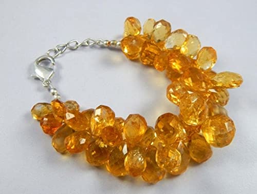 Citrine briolettes aux reflets dorés pour des bijoux porteurs de joie et de lumière