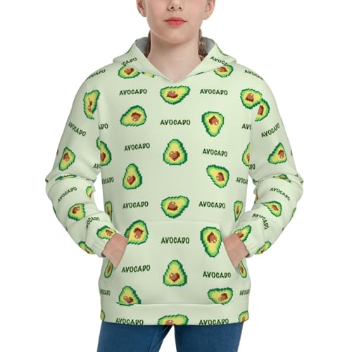 Green Gingham Kid Hoodies Boys Sweatshirts Girls Pullover with Pocket