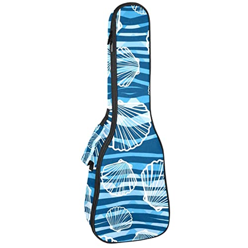 Housse ukulélé ténor de haute qualité sac étanche bleu coquillage matelassé