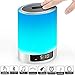 Produktbild Nachttischlampe Mit Bluetooth Lautsprecher ZRBC Touchlampe Mit 7 Modus, 48 Farben 12/24H Digital Wecker 4000mAh Wiederaufladbare Batterie, Die Geschenke Für Kinder/Freunde