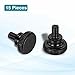 MECCANIXITY 15pcs M5 x 6mm Knurled Thumb Screws, Black Steel Flat Head Thumb Screws Metric Knurled Bolts with Shoulder Grip Knobs Hand Tighten Thread Fasteners