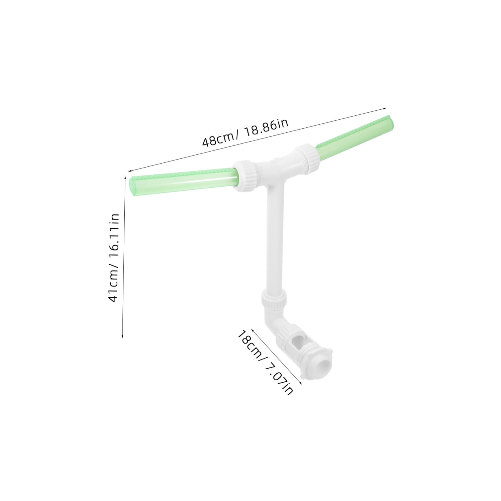 Fontane per Piscina a Doppia Testa in Plastico Bianco | Supporto Robusto, per Piscina e Stagno, Displays Notturni, Manutenzione Semplice