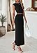 PRETTYGARDEN Skirt Sets Women 2 Piece Outfits Summer Outfits 2025 Going Out Crop Tops Long Maxi Skirts Beach Vacation Clothes(Black,Small)