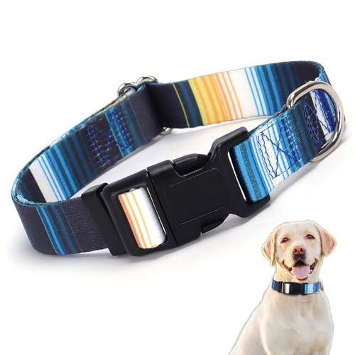 Collier bleu pour chien en nylon souple résistant XL - 2