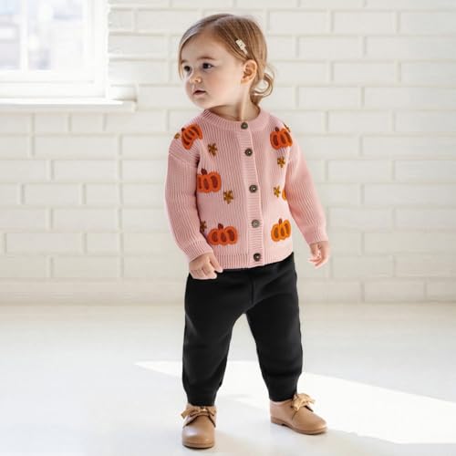 Toddler Baby Girl Boy Halloween Sweater Cardigan Pumpkin Long Sleeve Button Down Knitted Jacket Coat Fall Clothes3