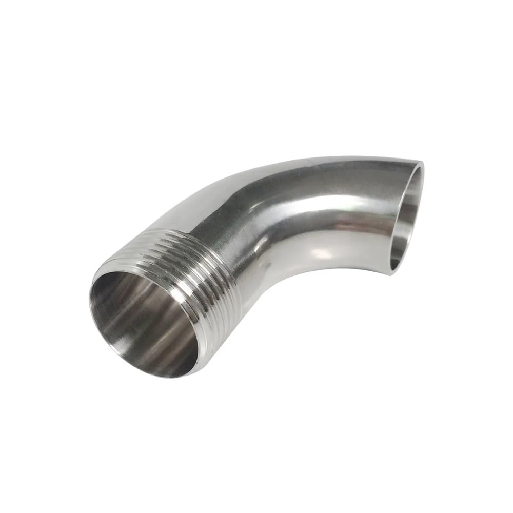19/25/32/38/48/48/57/63/76mm Pipe OD Butt Weld x 1/2" 3/4" 1"- 2-1/2" BSPT Male Fitting 90 Degree Elbow SUS304 SUNBOOOYIN(76mm OD-DN65 Male)