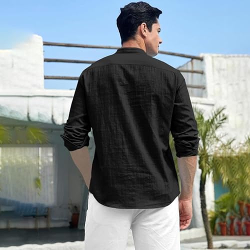 Image of Beige Color Cotton Blend Mandarin Neck Short Kurta Straight Kurta for Men (S)