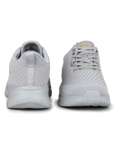 Image of ABROS Mens Inter Ceptor-3 ASSG2005 Sports Shoes L.Grey /Mustard 6UK