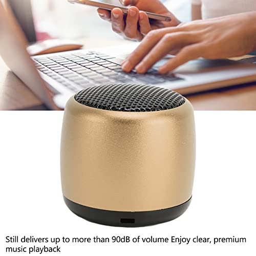 Image of Sanpyl Mini Bluetooth Speaker, Portable Wireless Speakers with HD Sound Heavy Subwoofer, USB Rechargeable Small Tiny Speaker for Outdoor Indoor (Gold)
