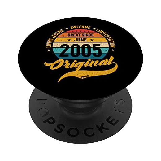 Retro 18 Años Junio 2005 Cumpleaños Vintage Bday Classic PopSockets PopGrip Intercambiable