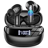 Bluetooth Kopfhörer, 2026 Kopfhörer Kabellos Bluetooth 5.4, 50 Std Spielzeit In Ear Kopfhörer HiFi Stereo mit 4 ENC Noise Cancelling Mics, IP7 Wasserdicht Kabellose Kopfhörer, Ohrhörer mit LED-Anzeige