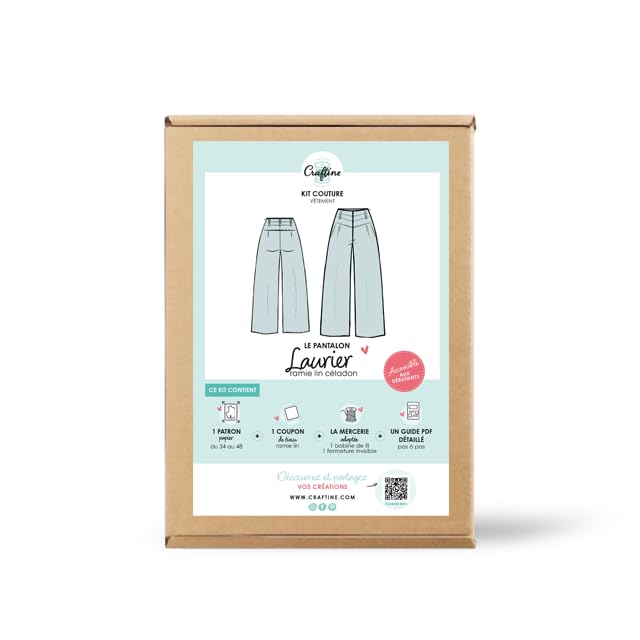 Craftine Kit Couture Pantalon Laurier Lin Céladon