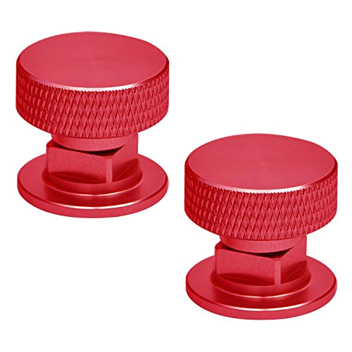 Image of Welding Hood Fasteners Pipeliner Headgear Replacement Parts Helmet Accessories Aluminum Longer Screws(Knurled-Red)