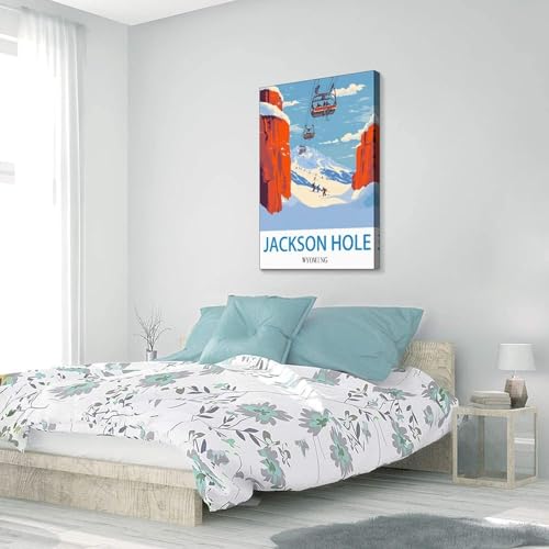 Affiche Jackson Hole Wyoming 20x30 cm impression sur toile - 3