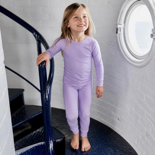 Image of Kids Boys Girls Soft 2-Piece Solid Long Sleeve Shirt and Pants Set