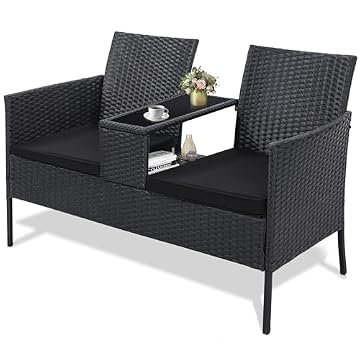 patio loveseat with table
