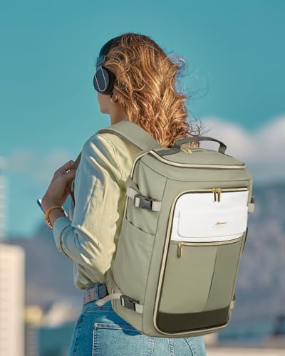 Travel Backpack for Women, 40L Carry On Backpacks Flight Approved, 18x14x8 Inches Personal Item Travel Bag, Large Backpack for Travel fits 17.3” Laptop, Waterproof Weekender Bag2