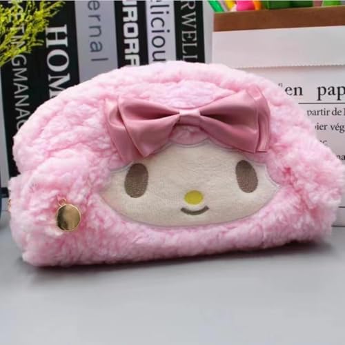 Estojo Maquiagem/Material Escolar Necessaire Bixinho Pelúcia Rosa Premium MARCAMI