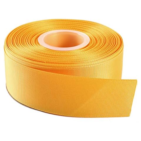 ITIsparkle 11/2" Inch Grosgrain Ribbon 25 Yards-Roll Set for Gift Wrapping Cake Decoration Party Favor Hair Braids Hair Bow Baby Shower Decoration Floral Arrangement Craft Supplies, Gold Ribbon Cover