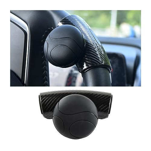 CGEAMDY Perilla de Volante Vehículo, Universal Bola para Volante de Coche, La Perilla para Volante de Automóvil es Adecuada para Volantes de Todoterreno, Camiones, Barcos, SUV y Varios(Negro)