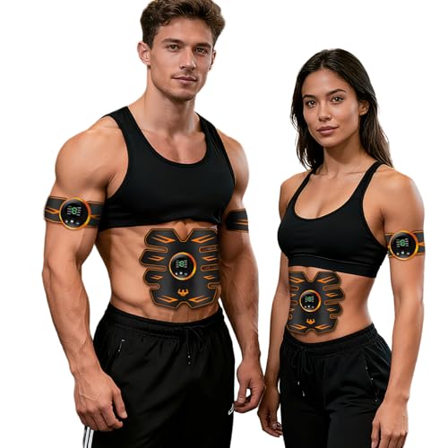 Stimulateur Musculaire EMS, Ceinture Abdominale Électrostimulation, 8 Modes 19 Niveaux, Appareil...