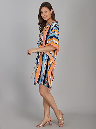 Image of SEREIN Women's Kaftan Dress (Kaftan Dress with Adjustable Waist String & v-Neck)