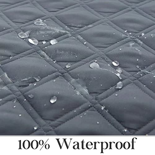 Tomoro Non-Slip Quilted Recliner Cover - 100% Waterproof Recliner Chair Slipcover Furniture Protector With 5 Storage Pockets, Washable Couch Cover With Elastic Straps For Kids And Pets #TOP3