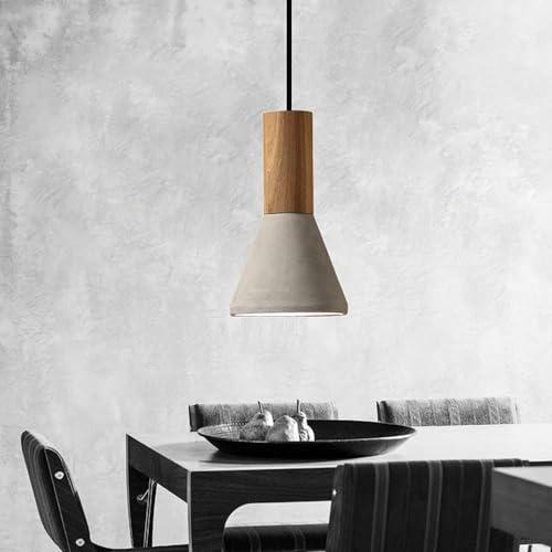 Lámpara colgante vintage de madera Marca RACHIE (2)