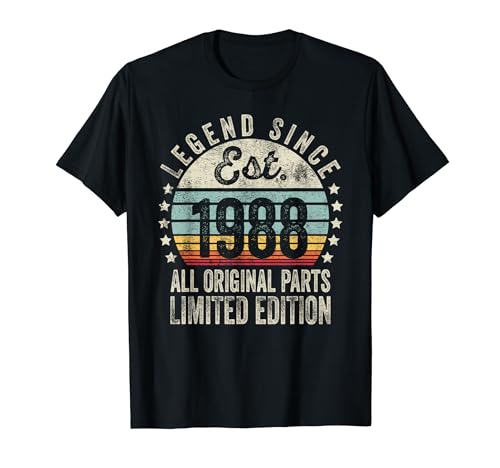 36 Years Old Bday Legend Since 1988 - Vintage 36th Birthday T-Shirt