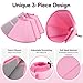 Queenmore Soft Dog Cone Collar,Comfortable Dog Cones for Medium Dogs/Cats to Stop Licking After Surgery,Comfy Cone for Dogs, Neuter Recovery Ecollars of Shame Alternatives,Pink,M