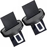 シートベルトカバー バックル カバー 2個セット 傷防止 異音防止 PUレザー プロテクター ドレスアップ カーインテリア (ブラック)