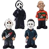 Horror Movie Garden Gnomes Decoration Outdoor Statue Nightmare Jason Michael Myers Figurines Lawn Ha