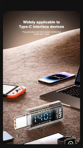 Image of WISTAR Short USB C Converter USB C to Type C 140W Fast Charging USB 4 Converter Supports 8K HD Display, 40Gbps Data Transfer for Laptop, Tablet, Phone and More