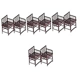  BESTonZON 8 Pièces modèle de Mini Chaise Meubles décoration d\'époque Chaise Vintage Miniature de Maison de poupée Accessoires de poupée Style Chinois décorer Petite Chaise
