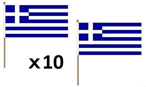 Petit Drapeau Grec De Jardin Grec 30,5 X 45,7 Cm Double Face En Toile