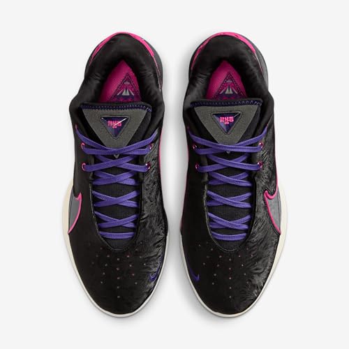 Lebron XXII Crown Jewel Basketball Shoes (FZ1094-001, Black/Dark Grey/Field Purple/Laser Fuchsia) Size 11.54