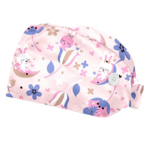Casquettes de travail ajustables 2PCS anti-transpiration à motifs